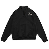 RHUDE embroidered slogan logo sweatshirts