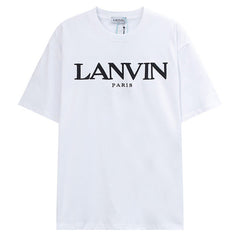 LANVIN Letter Embroidery T-Shirt