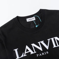 LANVIN Letter Embroidery T-Shirt