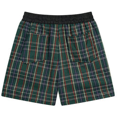 RHUDE Logo-Embroidered Checked Cotton-Flannel Drawstring Shorts