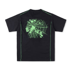 Sp5der Contrast Stitch Slub Tee