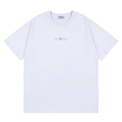 OFF WHITE Blue Arrow logo back T-Shirts