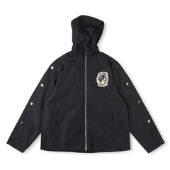 SAINT VANITY Nylon Hooded Track Jacket “Black”