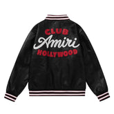 AMlRl Club Leather Varsity Jacket