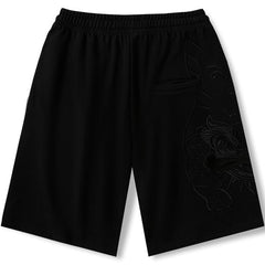 Embroidered shorts men's summer loose straight sports