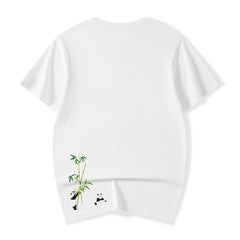 Vintage summer panda embroidered t-shirt