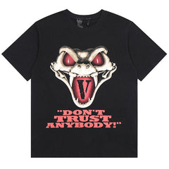 Vlone DON'T TRUST ANYBODY snake head print T-shirts