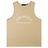 Fear Of God Flocked letter crew neck Sleeveless T-Shirts