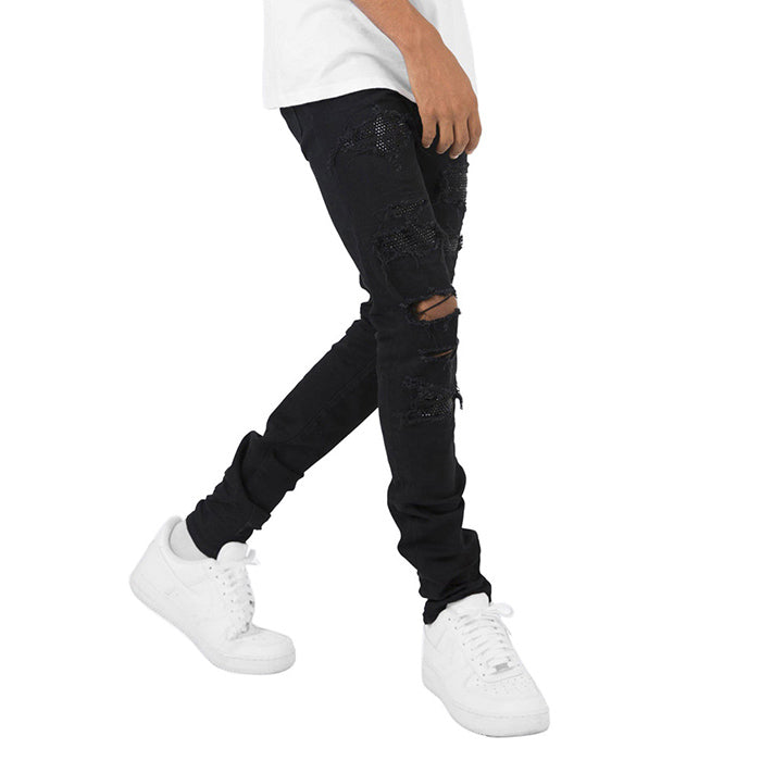 Men's Hot Drilled Ripped Jeans