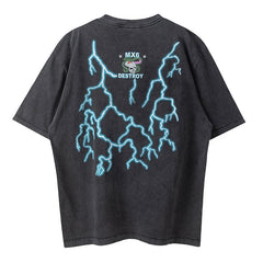 SAINT MICHAEL + TEFLON DISCO Distressed Printed Cotton-Jersey T-Shirt