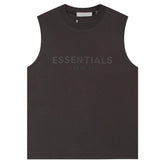 Fear Of God Flocked logo letter print Sleeveless T-Shirts