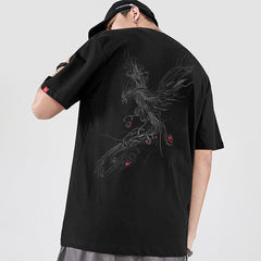 Chinese style men's phoenix embroidery shirt