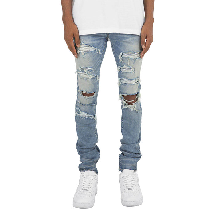 Men's Hot Drilled Ripped Jeans