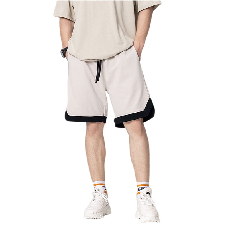 RS Paneled woven color-block shorts
