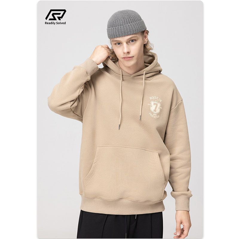 RS No. 7 print fashion brand hooded sweater