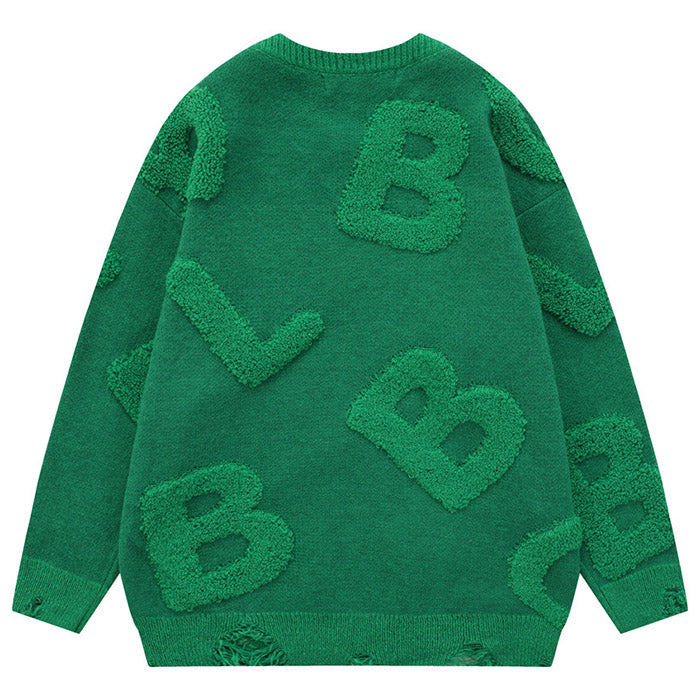 EVE Alphabet flocking 3D Sweaters