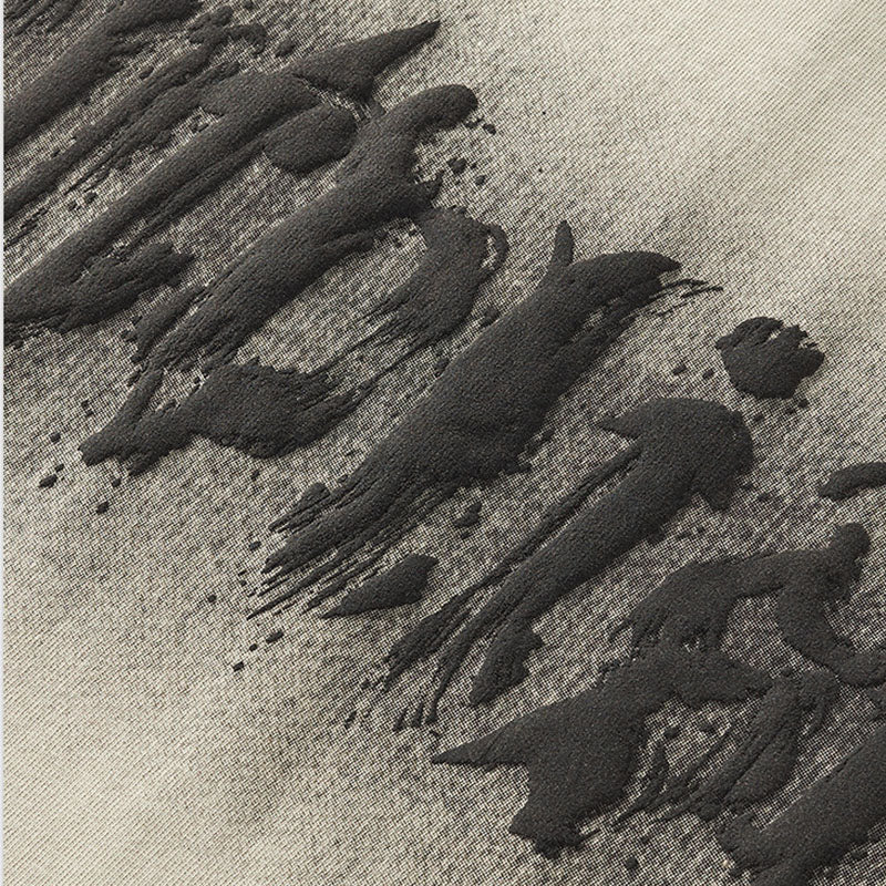 RSFoam Mesh Letter Print Dark Wave T-Shirt