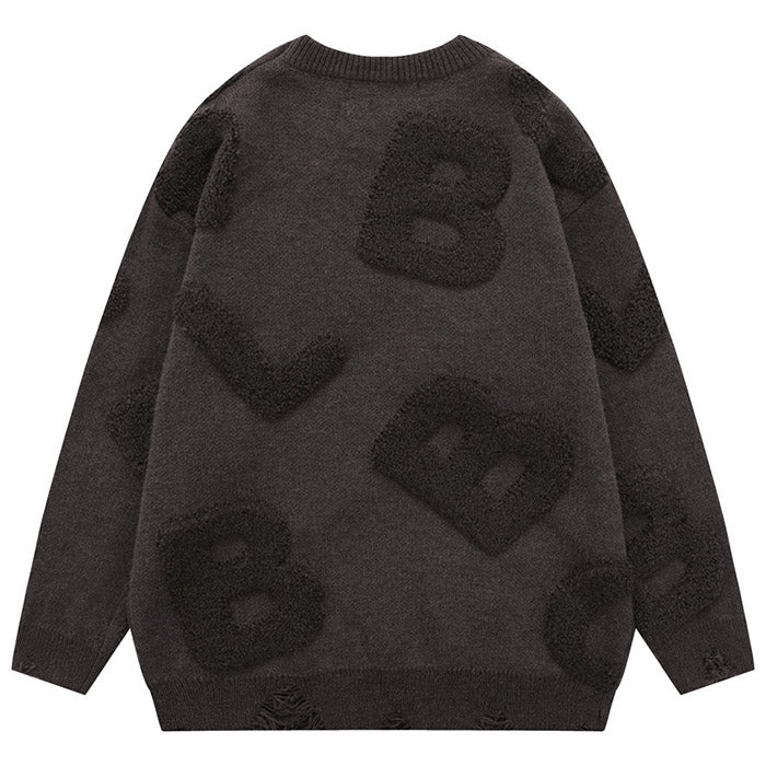 EVE Alphabet flocking 3D Sweaters