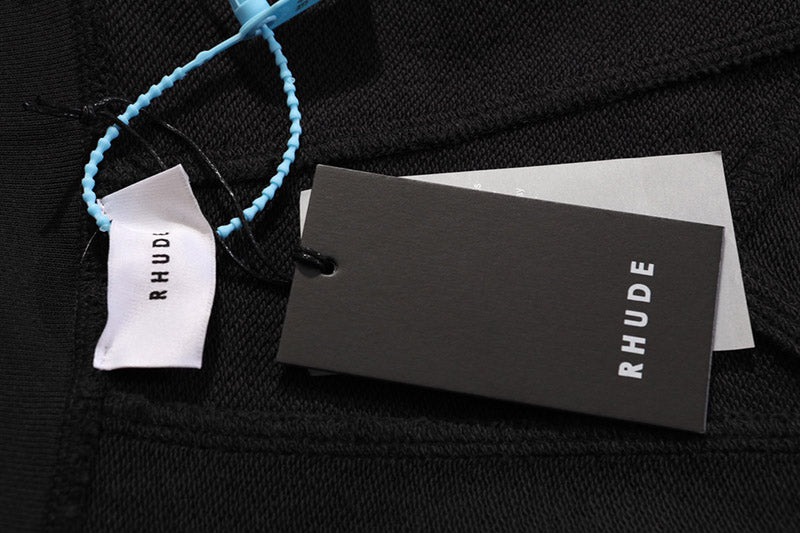 RHUDE embroidered slogan logo sweatshirts