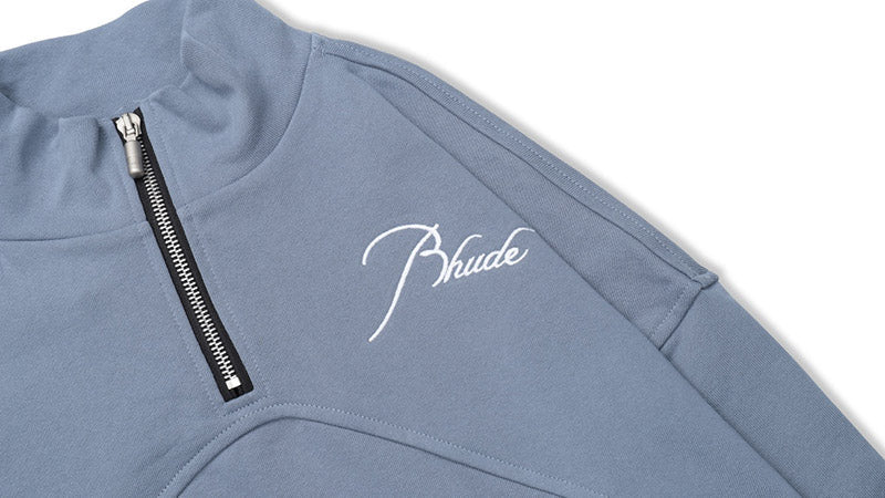 RHUDE embroidered slogan logo sweatshirts