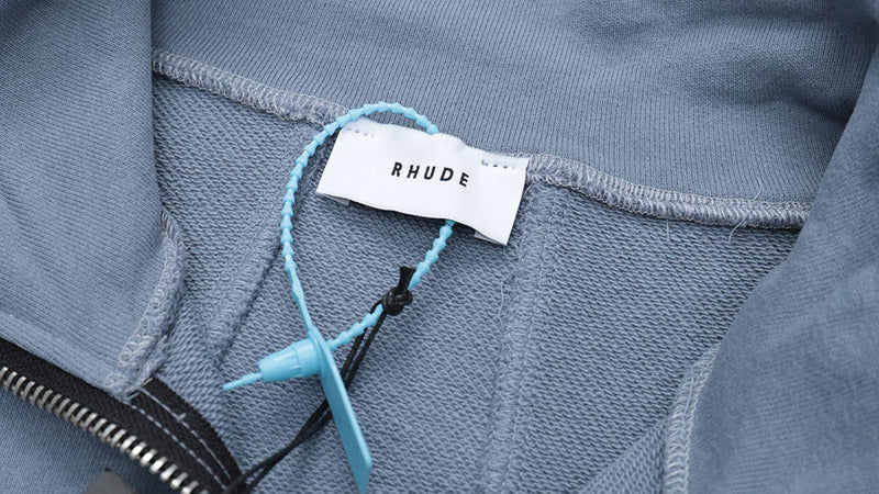 RHUDE embroidered slogan logo sweatshirts