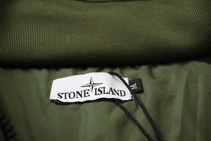 STONE ISLAND Multi-element patchwork down jacket