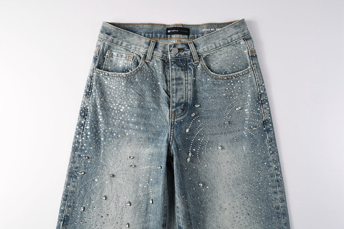 Purple Brand Crystal Diamond Jeans #9129