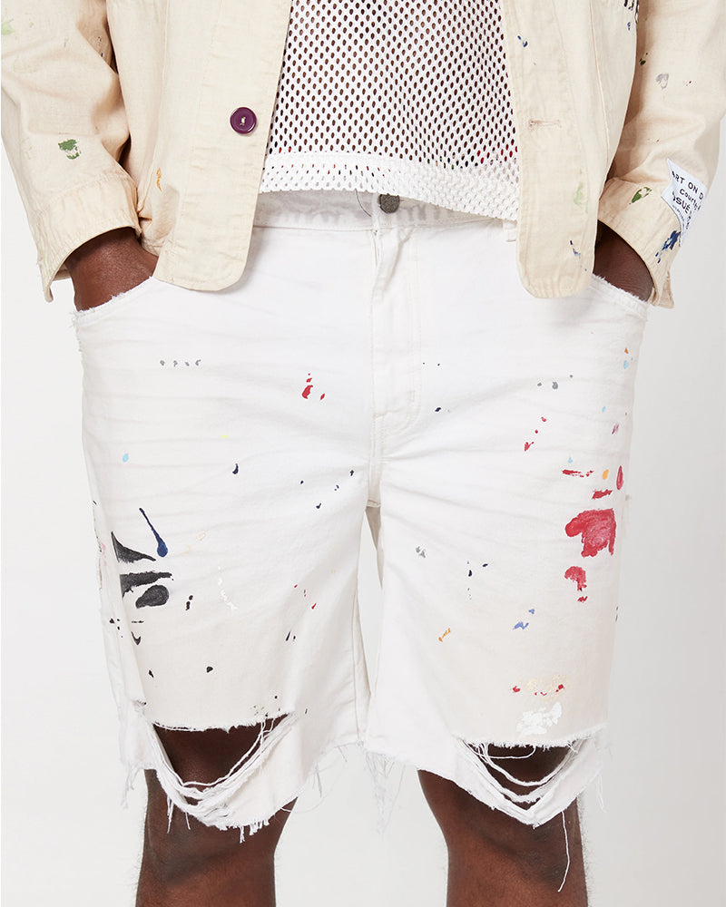 GALLERY DEPT. Flea Carpenter distressed-effect shorts