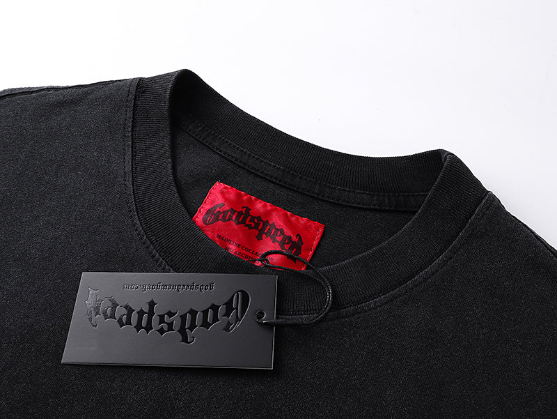 GODSPEED  Men's Black L.O.T.F Crew Neck T-Shirt