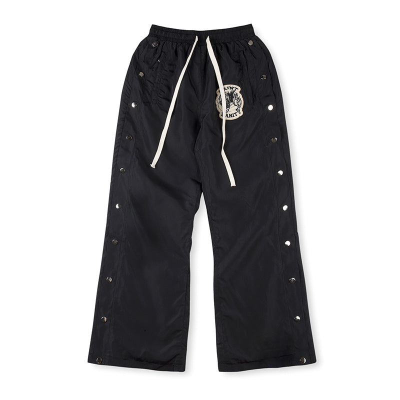 SAINT VANITY  Nylon Hooded Track  Pants “Black”