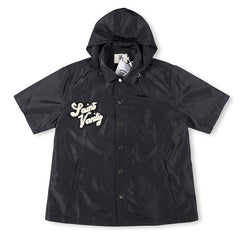 SAINT VANITY Embroidered Sporty Zipper Short-sleeved Jacket