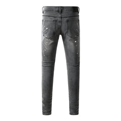Purple Brand Crystal Diamond Jeans #9123