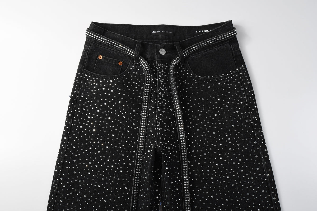 Purple Brand Crystal Diamond Jeans #9128