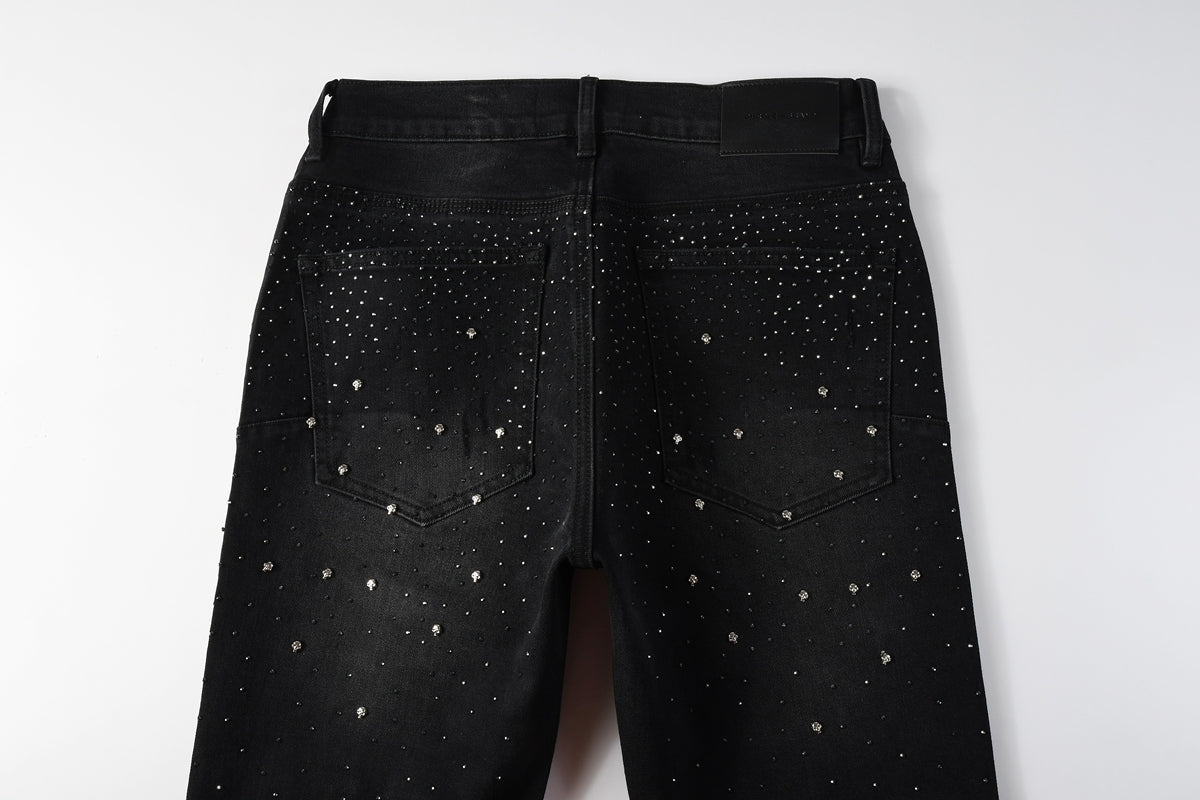 Purple Brand Crystal Diamond Jeans #9130
