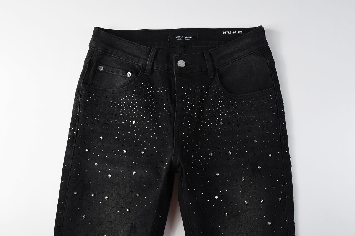 Purple Brand Crystal Diamond Jeans #9130