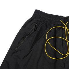 RHUDE 3M Reflective Letters Mesh Drawstring Shorts