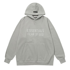 Fear Of God flocked lettering hoodies