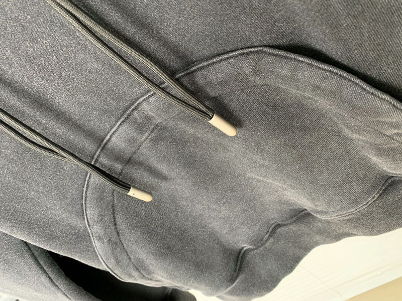 OFF-WHITE Washed and distressed character pattern Hoodies