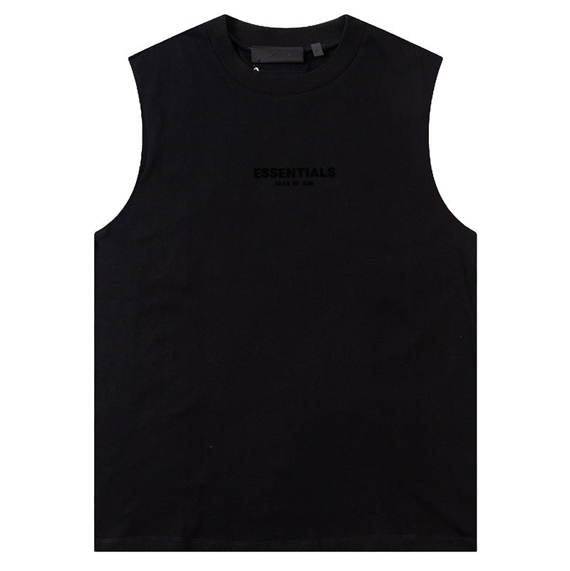 Fear Of God Flocking small letter print Sleeveless T-Shirts