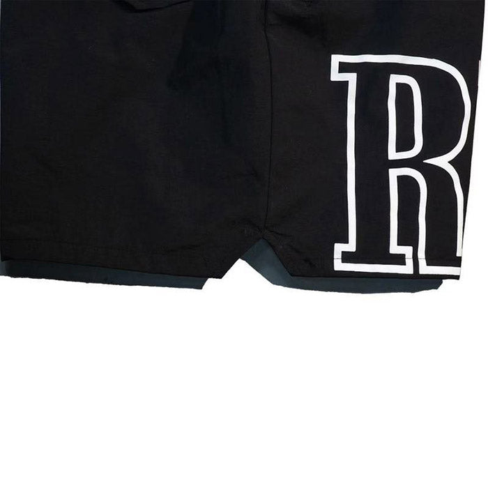 RHUDE 3M Reflective Letters Mesh Drawstring Shorts