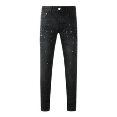 Purple Brand Crystal Diamond Jeans #9130