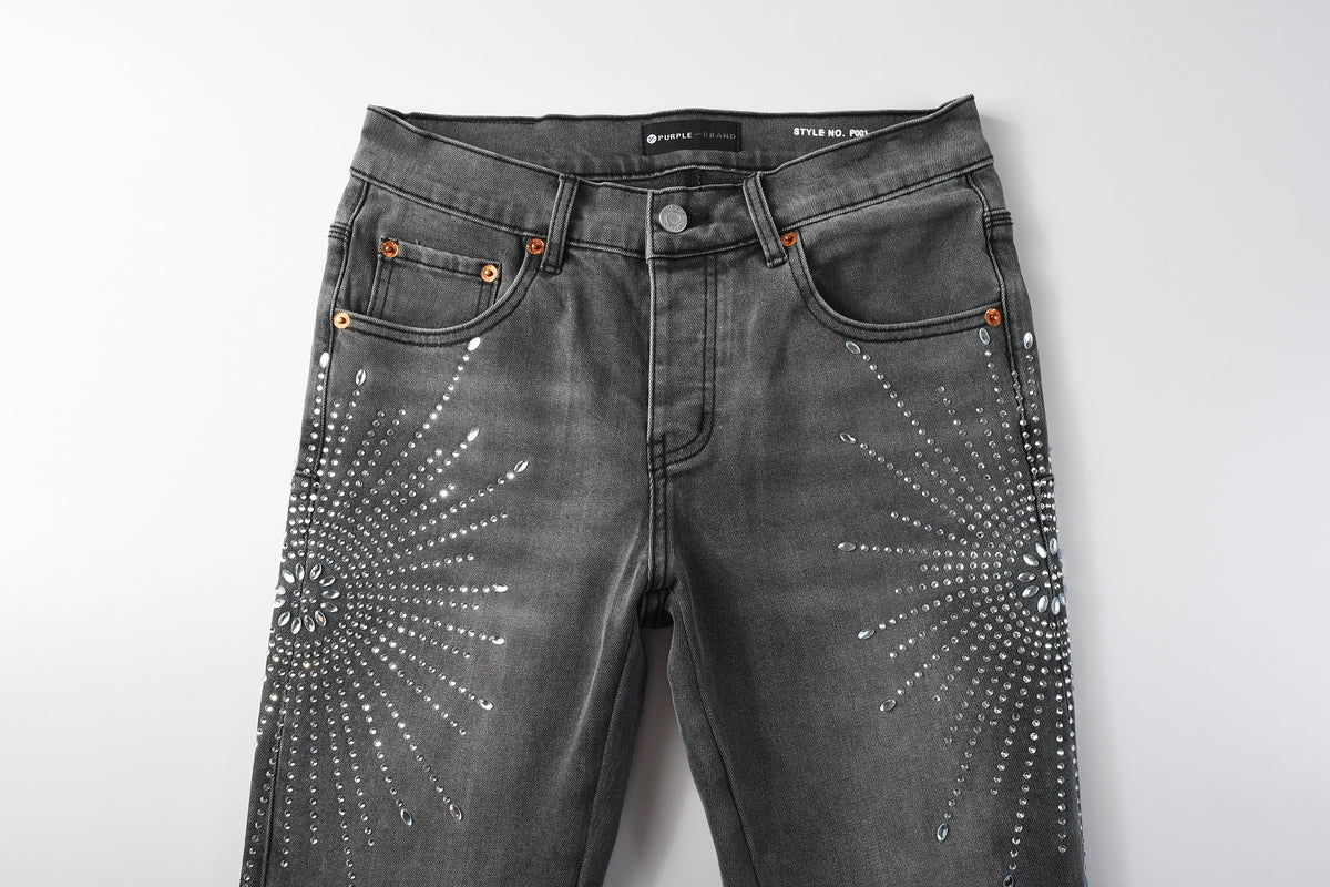 Purple Brand Crystal Diamond Jeans #9123