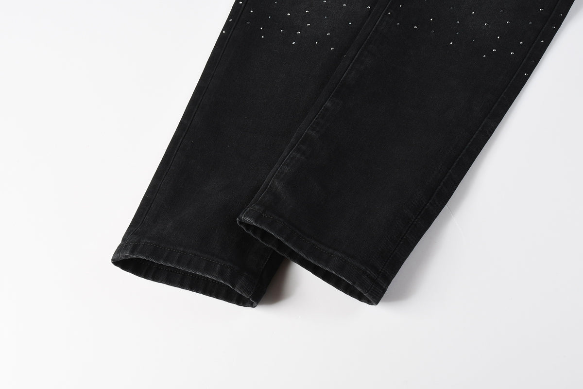 Purple Brand Crystal Diamond Jeans #9130