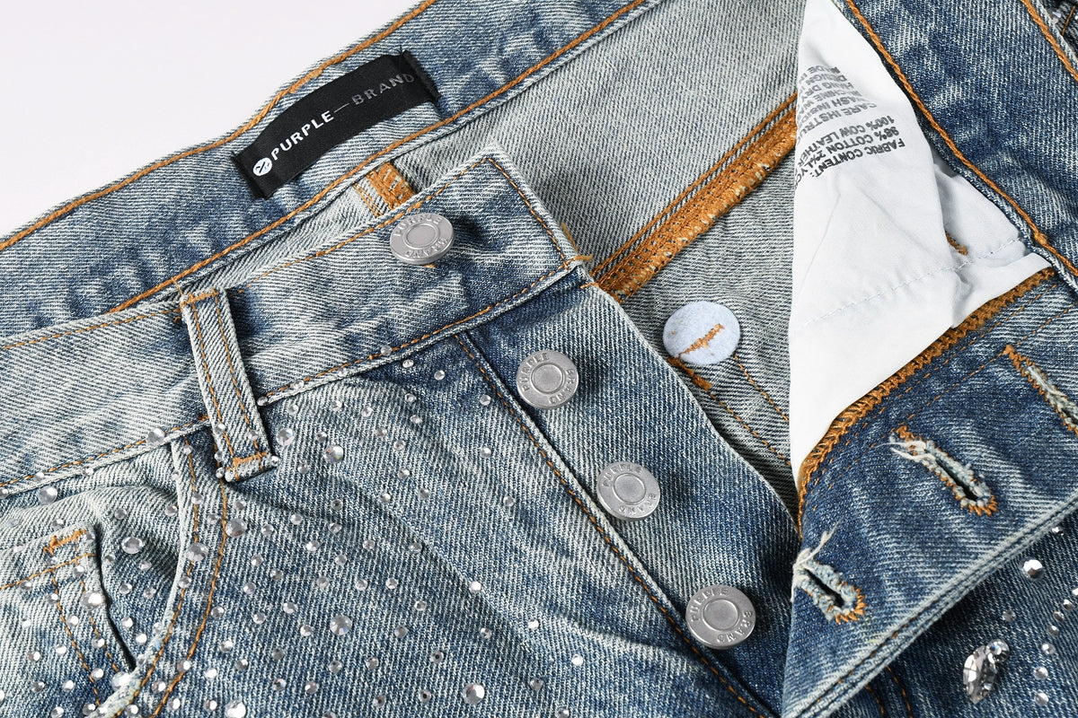 Purple Brand Crystal Diamond Jeans #9129
