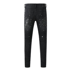 Purple Brand Crystal Diamond Jeans #9130
