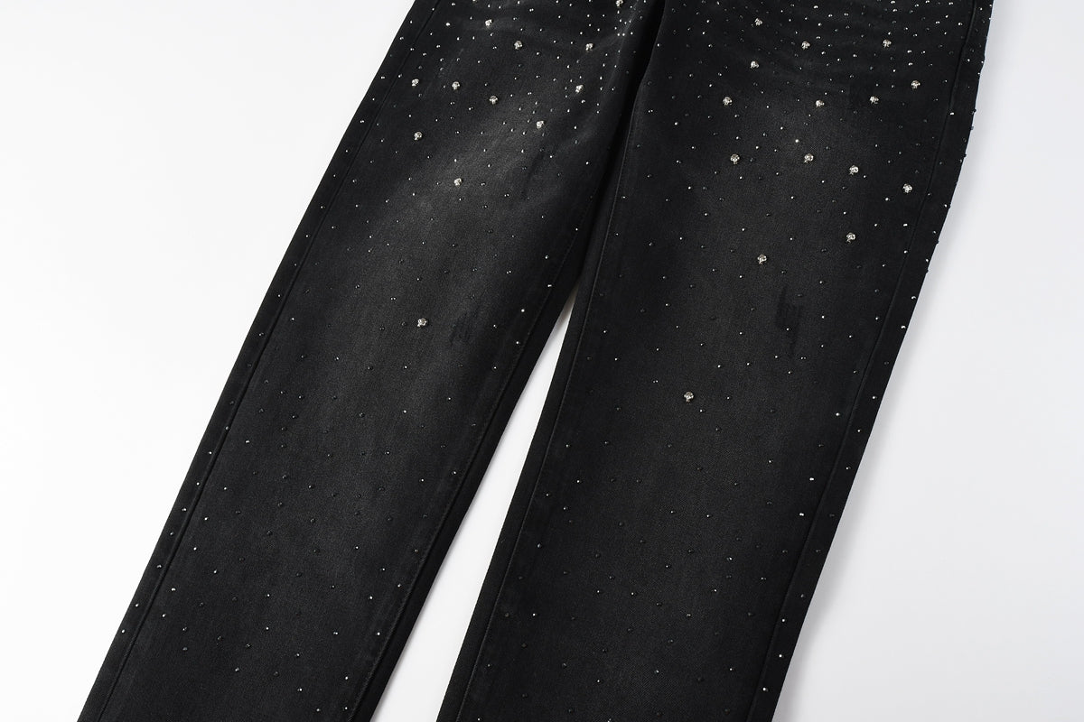 Purple Brand Crystal Diamond Jeans #9130
