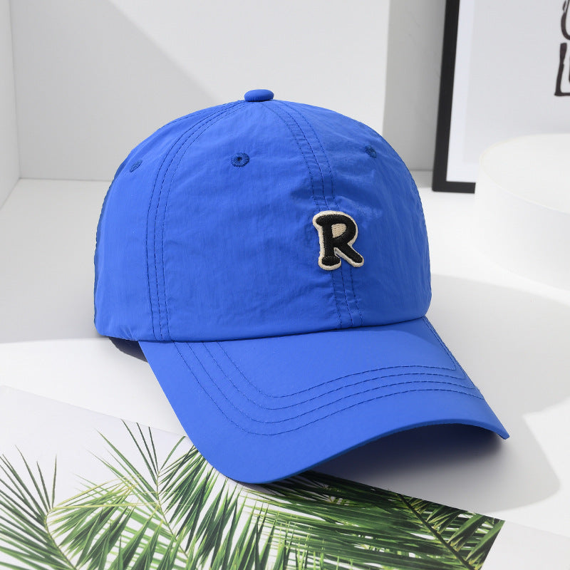Embroidered letter R Hard Top Cap