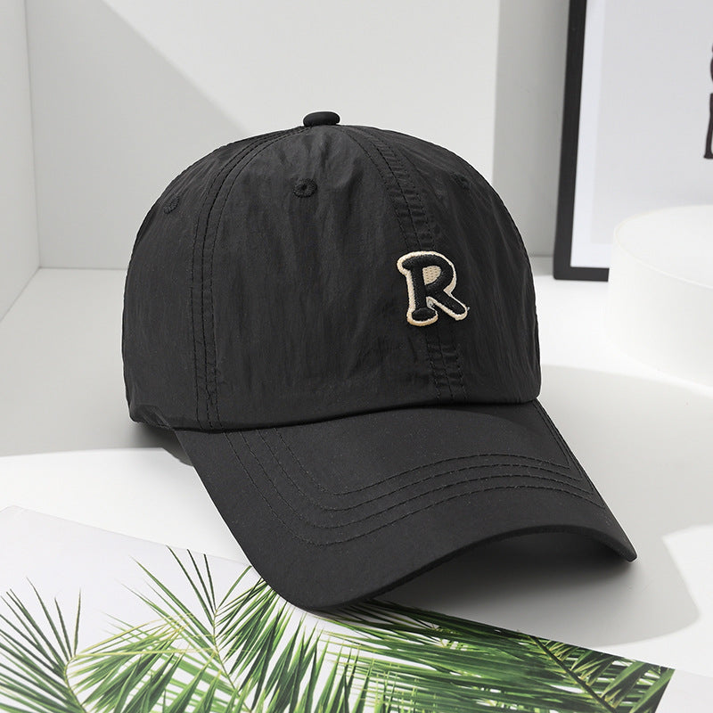Embroidered letter R Hard Top Cap