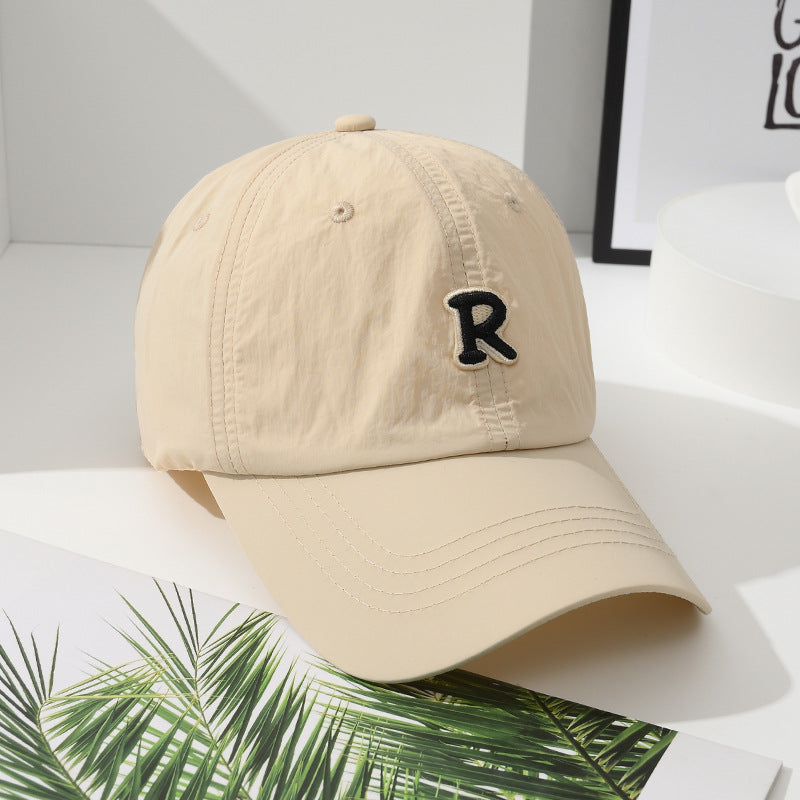 Embroidered letter R Hard Top Cap